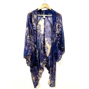 American Rag Womans Kimono Size M/L Floral Whimsigoth Beachy Ethereal Whimsical‎
